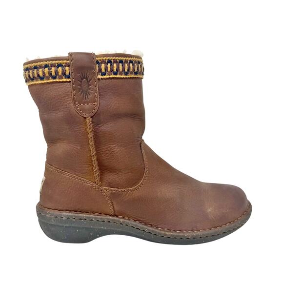 UGG Australia Swell Short Boots Womens size 7 Chestnut - Picture 1 of 16